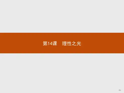 2019-2020学年历史岳麓版必修3课件：第14课 理性之光 