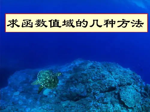求函数值域的几种方法