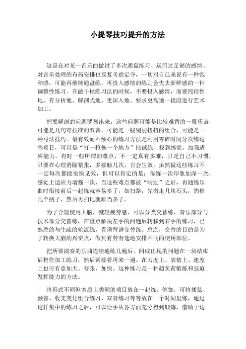 小提琴技巧提升的方法 2
