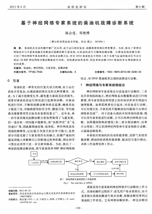 基于神经网络专家系统的柴油机故障诊断系统