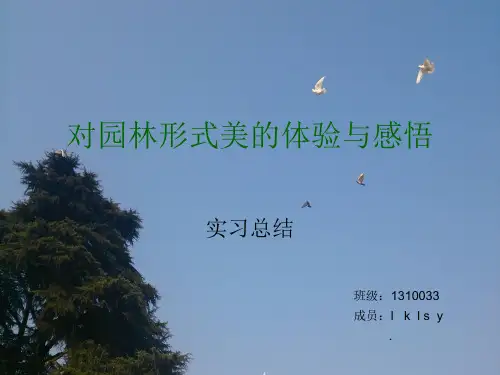 对园林形式美的体验与感悟