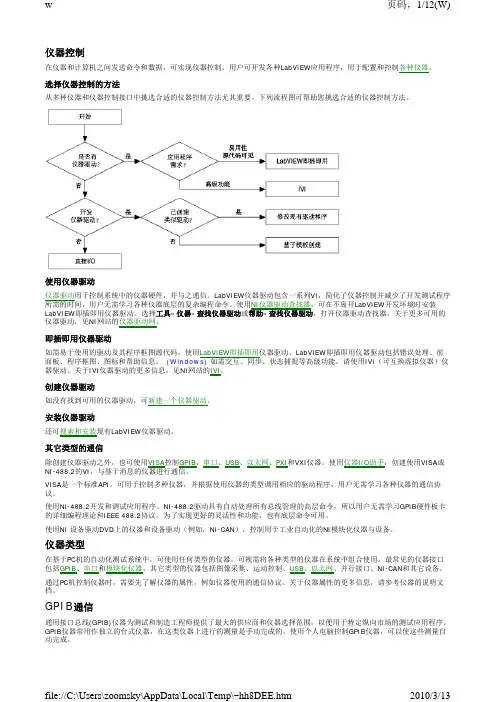 LabVIEW仪器控制