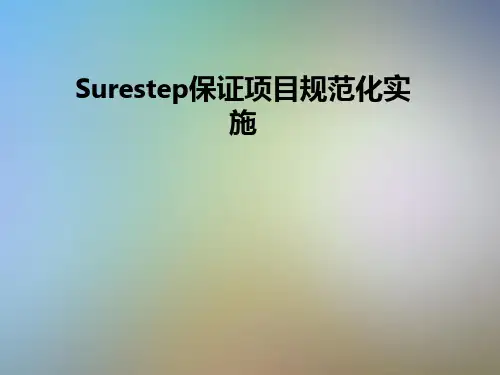 Surestep保证项目规范化实施