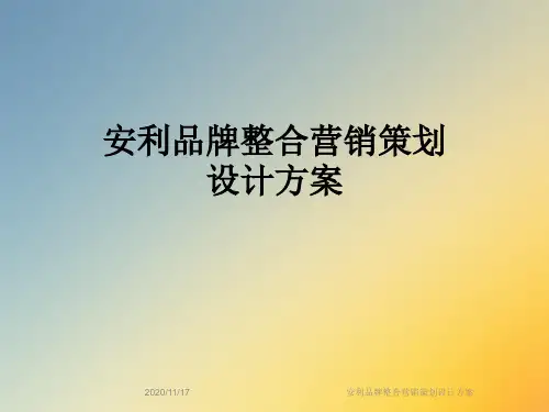安利品牌整合营销策划设计方案