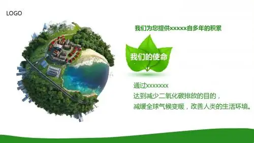 环保行业公司简介PPT模版