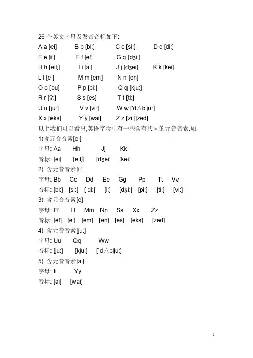 (完整版)英语音标大全