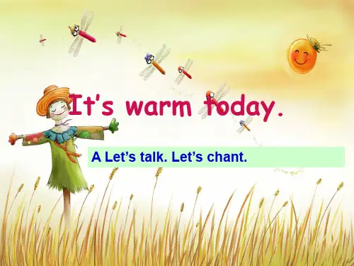 人教PEP英语四年级下册Unit4 It's warm today课件