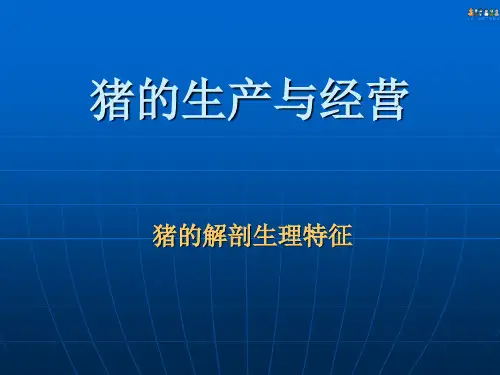 猪的解剖生理特征
