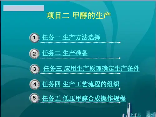 甲醇的生产