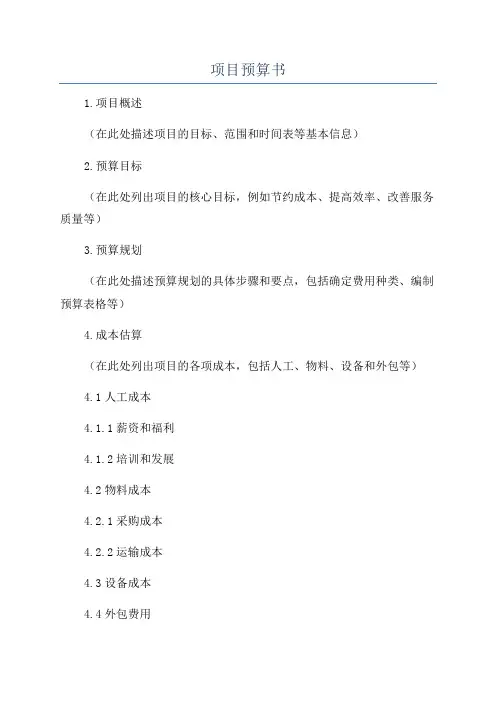 项目预算书