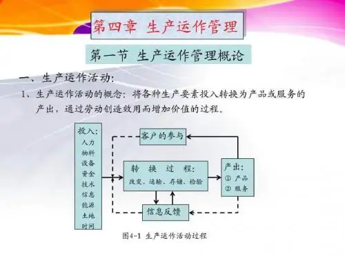 2019年第四章企业生产运作管理.ppt