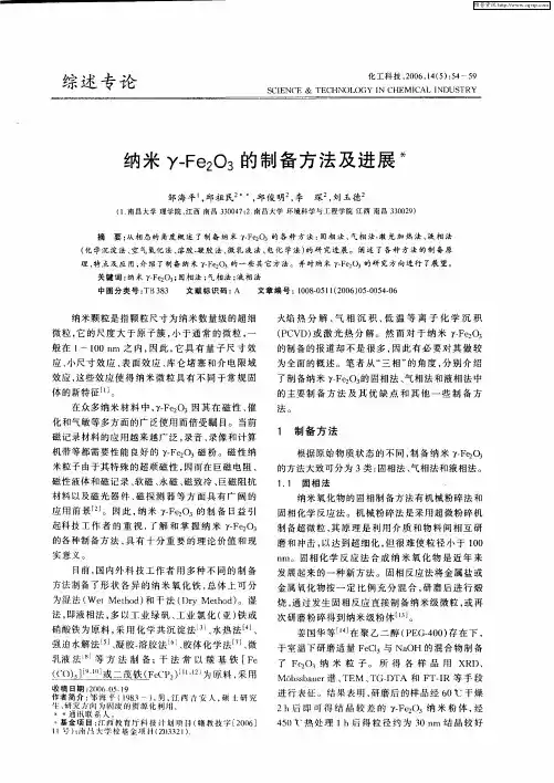 纳米γ-Fe2O3的制备方法及进展