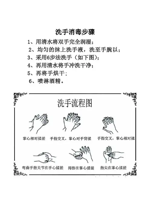 洗手消毒步骤