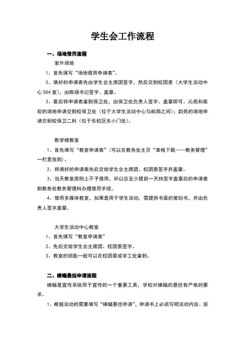 华中科技大学学生工作各类流程和模板