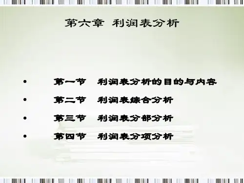 第6章利润表分析