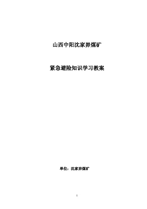 煤矿应急避险知识(教案)