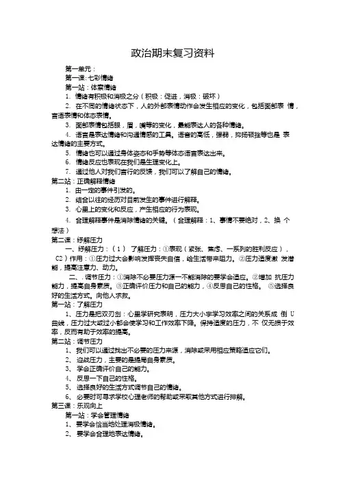 政治期末复习资料.doc