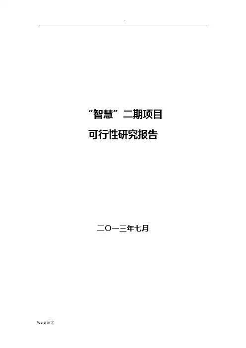 智慧城市-可行性研究报告2016