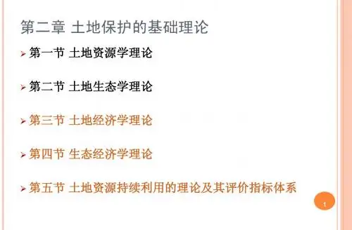 第二章-2土地保护的基础理论