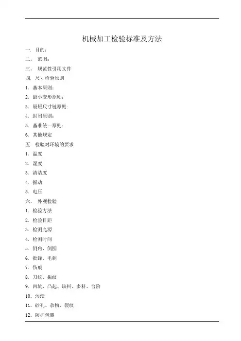 机械加工检验标准及方法(1)