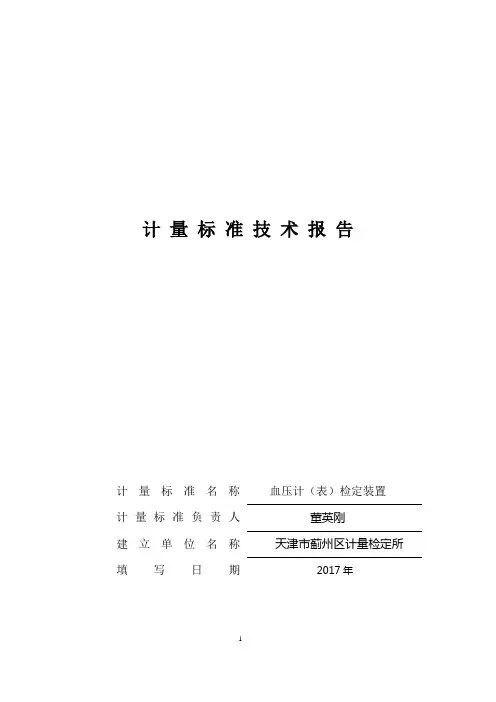 血压计技术报告