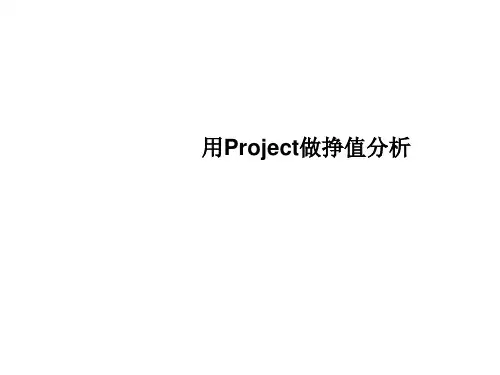 用Project做挣值分析.