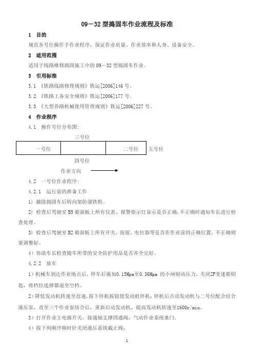 09-32捣固车标准作业流程解析