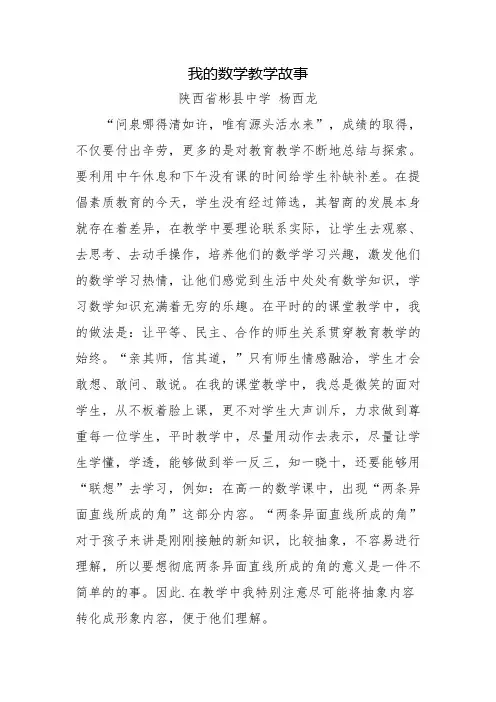 我的数学教学故事0