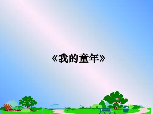 最新《我的童年》教学讲义ppt课件