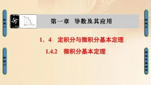 高中数学第一章导数及其应用1.4.2微积分基本定理课件新人教B版选修2_2