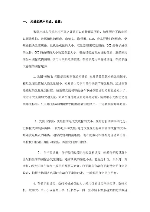 摄影基础理论知识