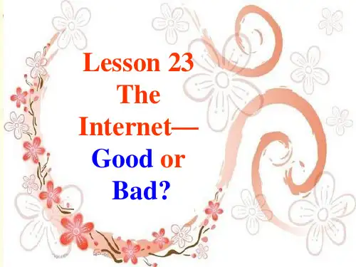 冀教版八年级英语下Lesson23-The-Intenet-is-good-or-bad