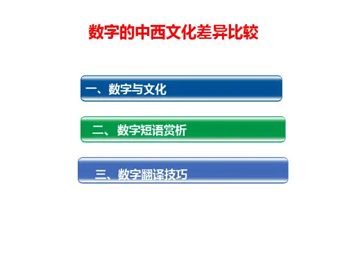 数字的中西文化差异比较