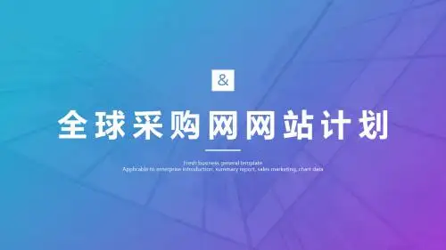 全球采购网网站商业计划书PPT模板