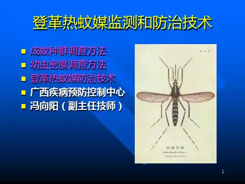 登革热蚊媒监测和防治技术PPT课件