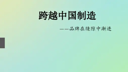 跨越中国制造二集ppt课件