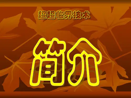 超超临界技术简介