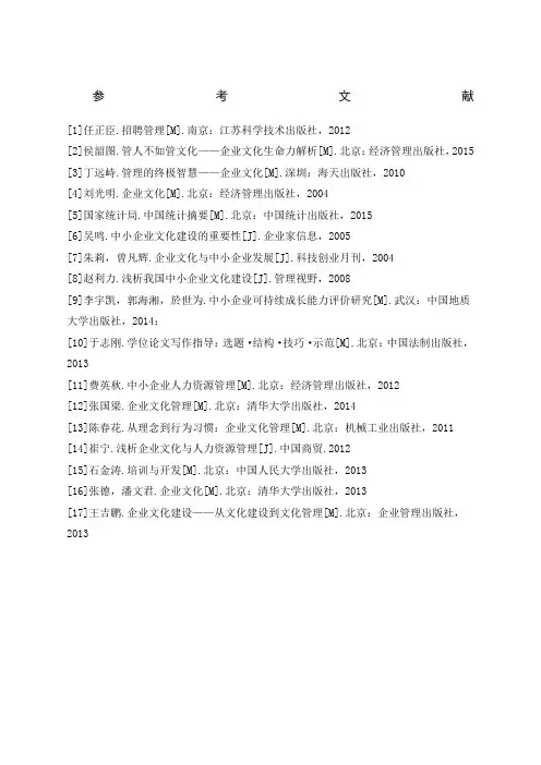 版人力资源管理专业论文参考文献