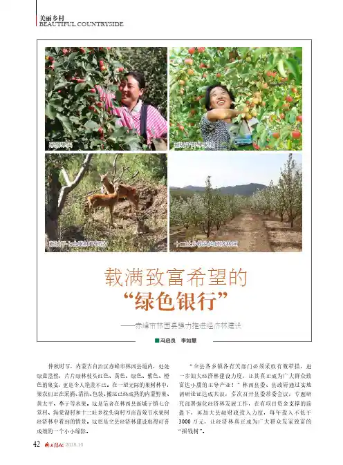 载满致富希望的“绿色银行——赤峰市林西县强力推进经济林建设