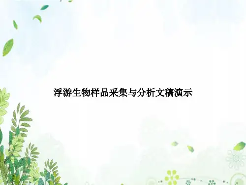 浮游生物样品采集与分析文稿演示