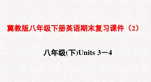 冀教版八年级下册英语期末复习课件(2)
