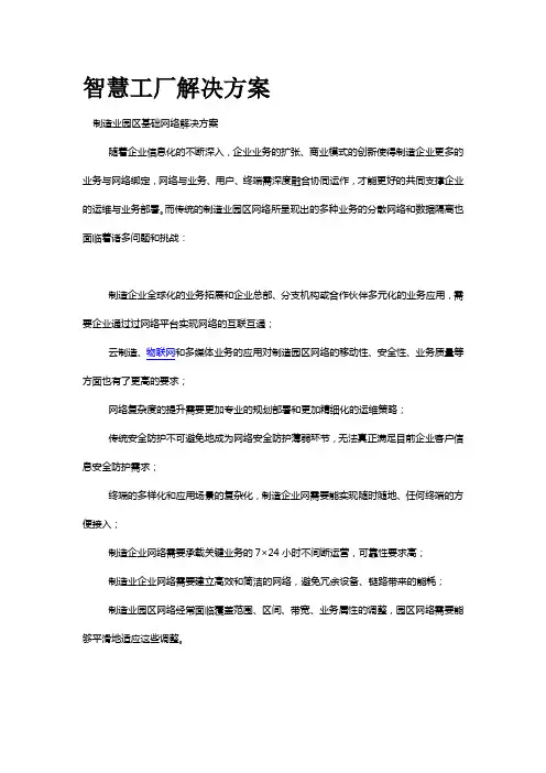 智慧工厂解决方案(例)