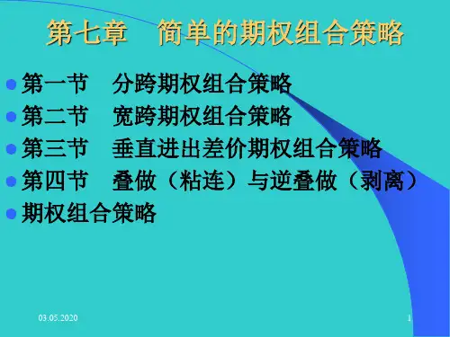 周爱民《金融工程》第七章简单的期权组合策略共113页文档