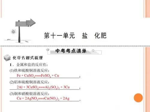 2018届中考化学(人教版)总复习教材过关课件:第十一单元 盐 化肥 (共32张PPT)