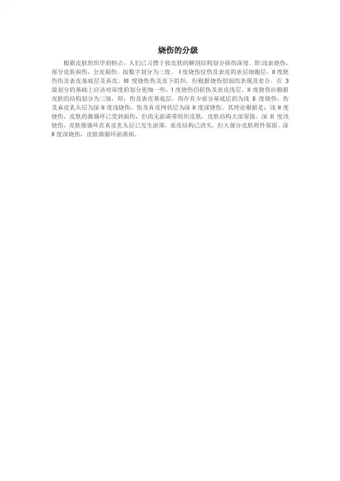 烧伤的分级
