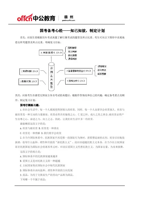 国考备考心经——知己知彼,制定计划