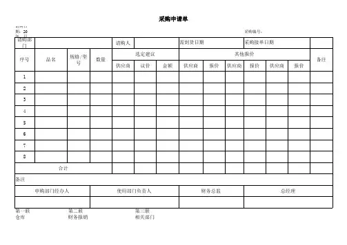 采购申请单