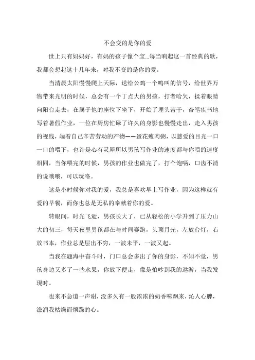 不会变的是你的爱-作文