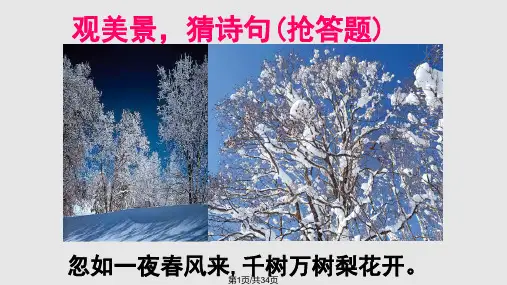2016中考语文古诗词鉴赏pptPPT教学课件