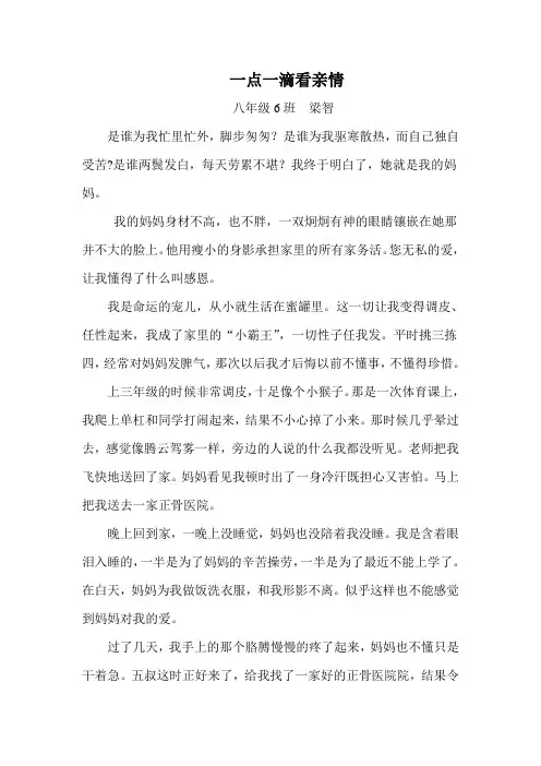 一点一滴看亲情